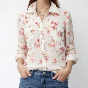 Old navy floral Button-Up Women's Top XXL